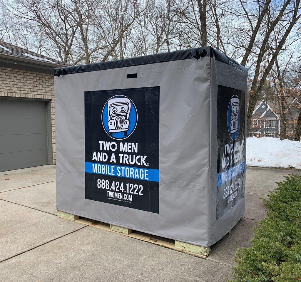 Photo of Mobile Storage containers in a customer&#039;s driveway