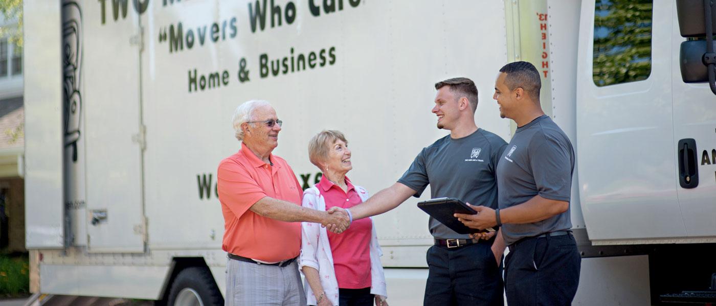senior service with two men and a truck